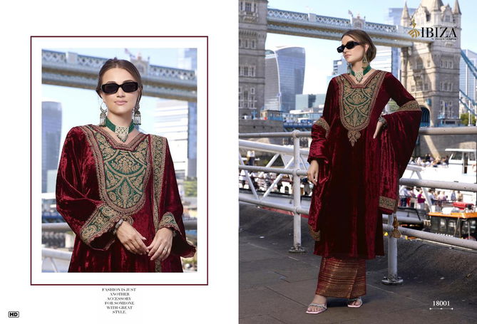 Delhi 6 Dobara By Ibiza Viscose Velvet Embroidery Salwar Kameez Suppliers In India